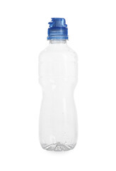 Empty bottle isolated on white. Plastic recycling
