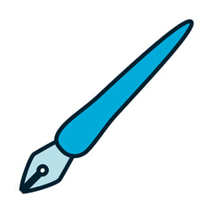 elegant pen icon, fill and line style