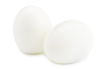 boiled eggs isolated on a white background