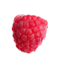 Delicious fresh ripe raspberry isolated on white