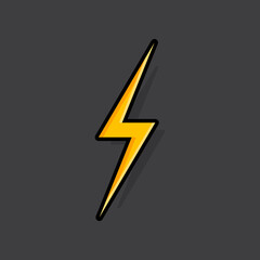 Lightning bolt, thunder bolt, lighting strike expertise flat vector icon