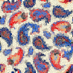 Seamless grunge abstract square pattern. Paint grunge cracks.