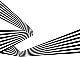 Modern black and white vector pattern of broken parallel black lines on a white background. Trendy universal vector background