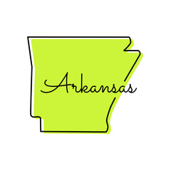 Map of Arkansas Vector Design Template