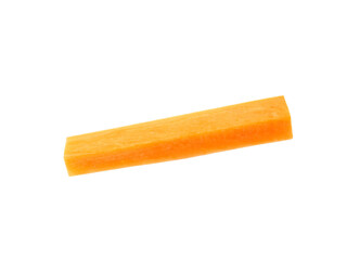 Piece of fresh ripe carrot isolated on white