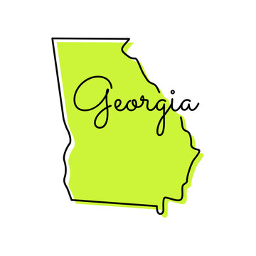 Map of Georgia Vector Design Template