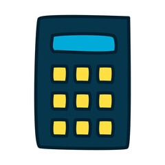 calculator device icon, fill and line style