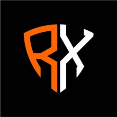  initials white orange shield with black background A B C D E F G H I J K L M N O P I R S T U V W X Y Z