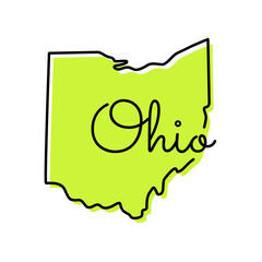 Map of Ohio Vector Design Template