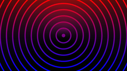 Fototapeta na wymiar Red and blue gradient circle on black wallpapers, Background image.