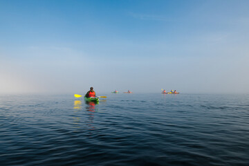 kayaking on the lake
