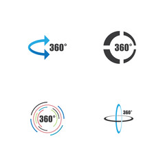 Angle 360 degrees sign icon