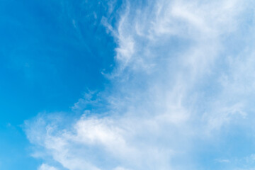 Blue sky with cloud bright ,Eyes are comfortable to look, Vacationing in the summer at Phuket Thailand.