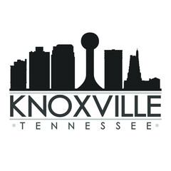 Knoxville Tennessee Skyline Silhouette City Design Vector Famous Monuments. - obrazy, fototapety, plakaty