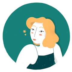 Portrait of a glamorous woman