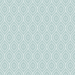Seamless ornament. Modern background. Geometric modern pattern with white wavy dotted eements