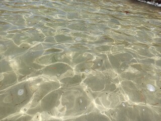 water and sand