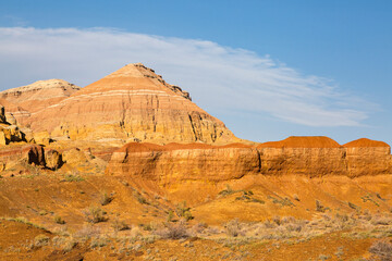 Geological formations in the Aktau Mountains, Kazakhstan