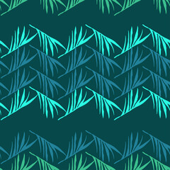 Trendy Tropical Vector Seamless Pattern. Monstera Feather Banana Leaves Dandelion Tropical Seamless Pattern. 