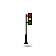 Traffic light icon with shadow