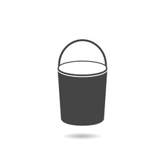 Bucket icon with shadow