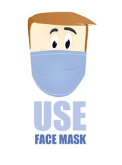 Use face mask sign. vector illustration
