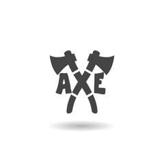 Axe icon with shadow