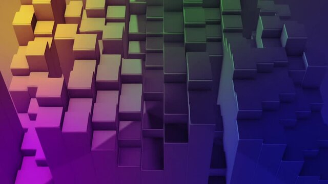 Animated 3D cubes, ideal as a background for an intro or presentation