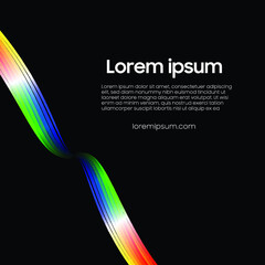 Abstract colorful  ribbon. Vector illustration