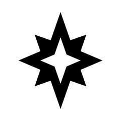 star ornament silhouette style icon vector design