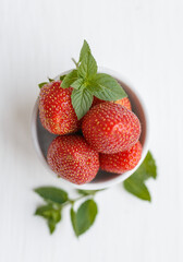 strawberries in a bowl