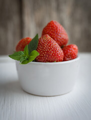 strawberries in a bowl
