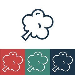 Linear vector icon with broccoli