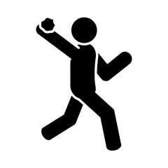 man avatar with rock silhouette style icon vector design