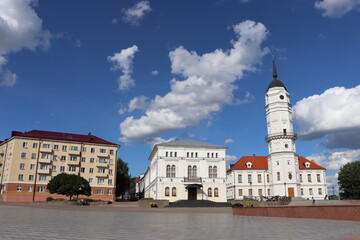 Naklejka na ściany i meble tourist spot in Belarus with church view