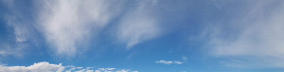 Beautiful panoramic view of blue sky with patch of white clouds,  Fagan park, Galston, Sydney, New South Wales, Australia
