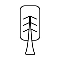 square shaped tree line style icon vector design
