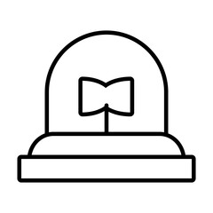 red siren alarm line style icon vector design