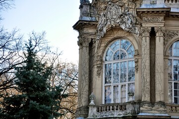 detail of the facade of a building