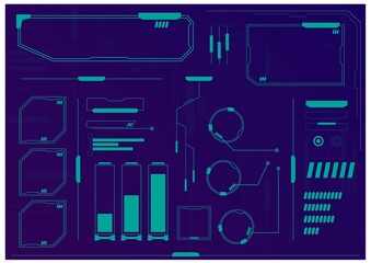 Futuristic infographic element for presentation banner and poster