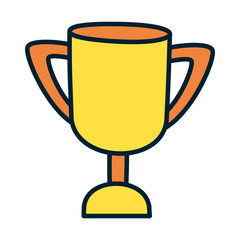 trophy cup icon, fill and line style