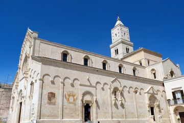 Fototapeta na wymiar Matera Cattedrale Maria della Bruna e Sant'Eustachio