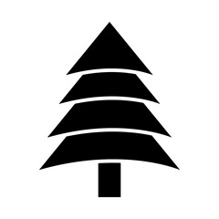 Obraz premium winter pine tree silhouette style icon vector design