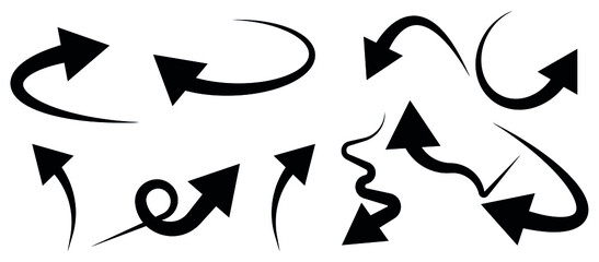 different curve arrows
