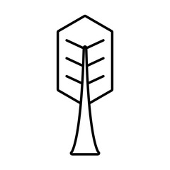 geometric tree line style icon vector design