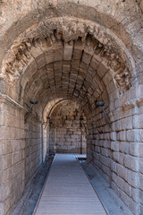 Roman stone tunnel, long and narrow