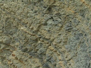 The texture of the rocks.