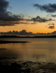 sunset over the river