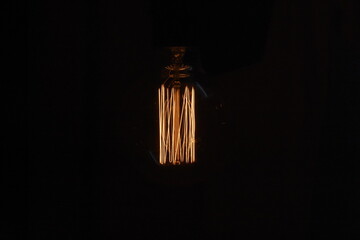 Retro Edison bulb in the dark