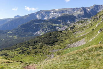 Fototapeta na wymiar Rila Mountain near The Seven Rila Lakes, Bulgaria